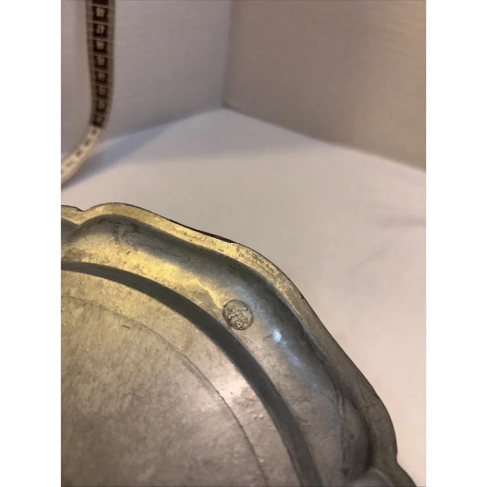 Hagan‎ Von Tronje Wall Plate, Pewter And Porcelain Made In Germany 8in